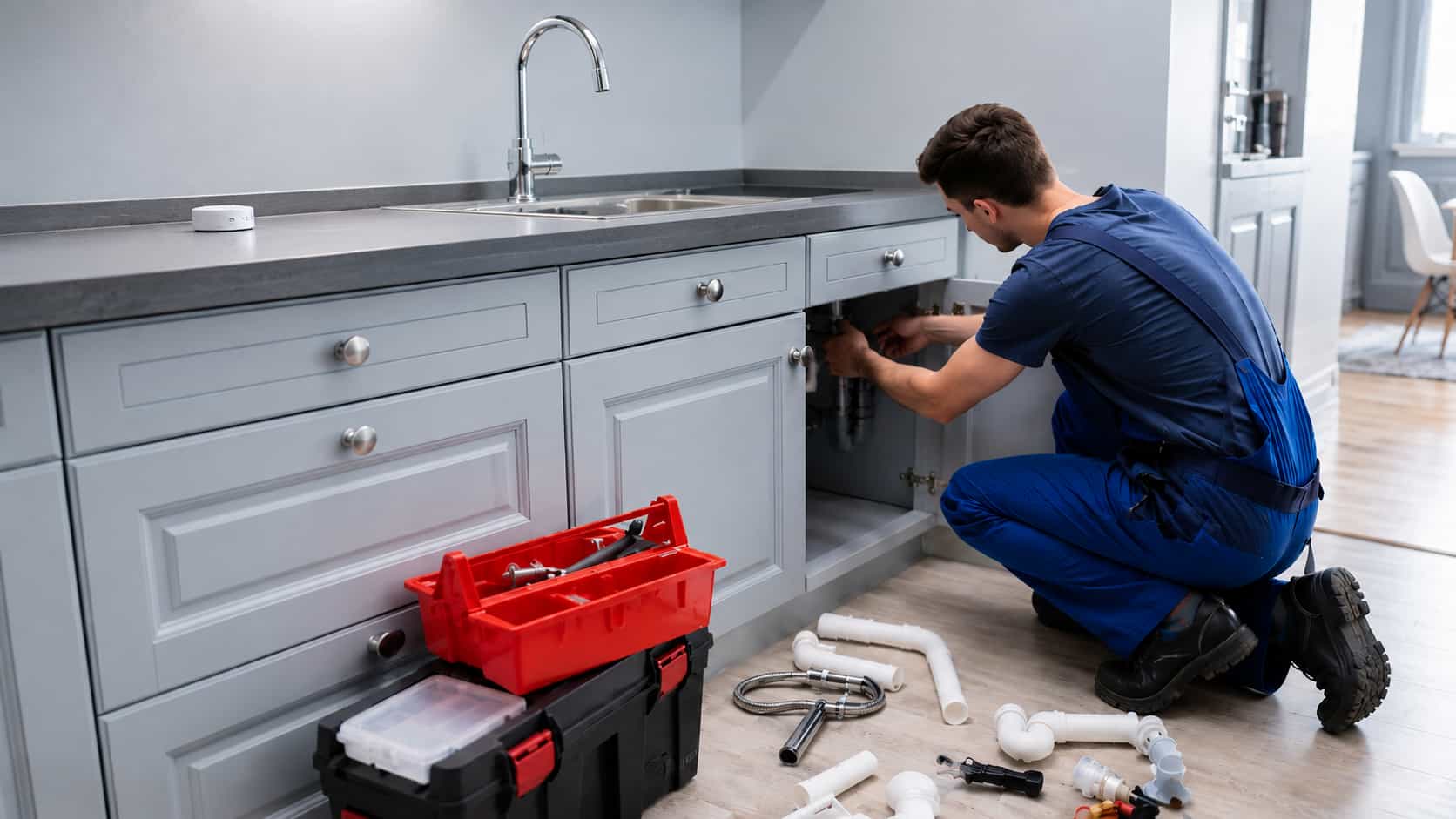 Indoor water concern near a residential floor