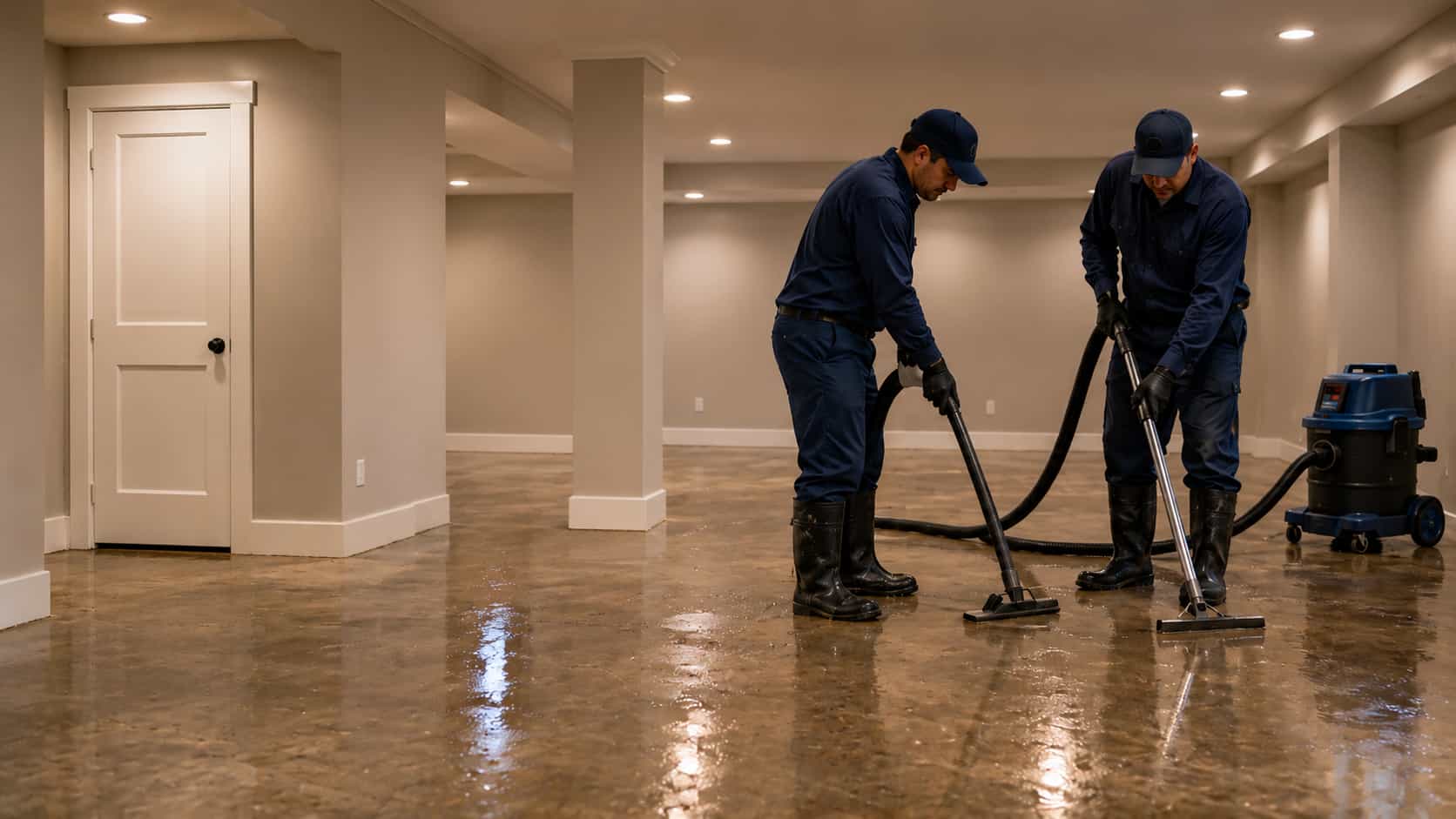 Lower-level home space with moisture-related concerns